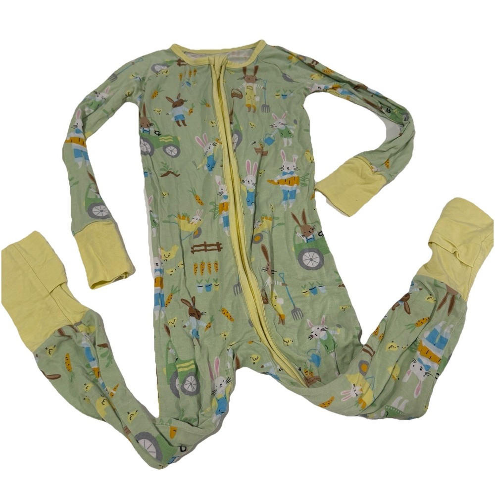 Little Sleepies Easter Bodysuit Baby 3T Toddler Zip Up Spring - Picture 1 of 3